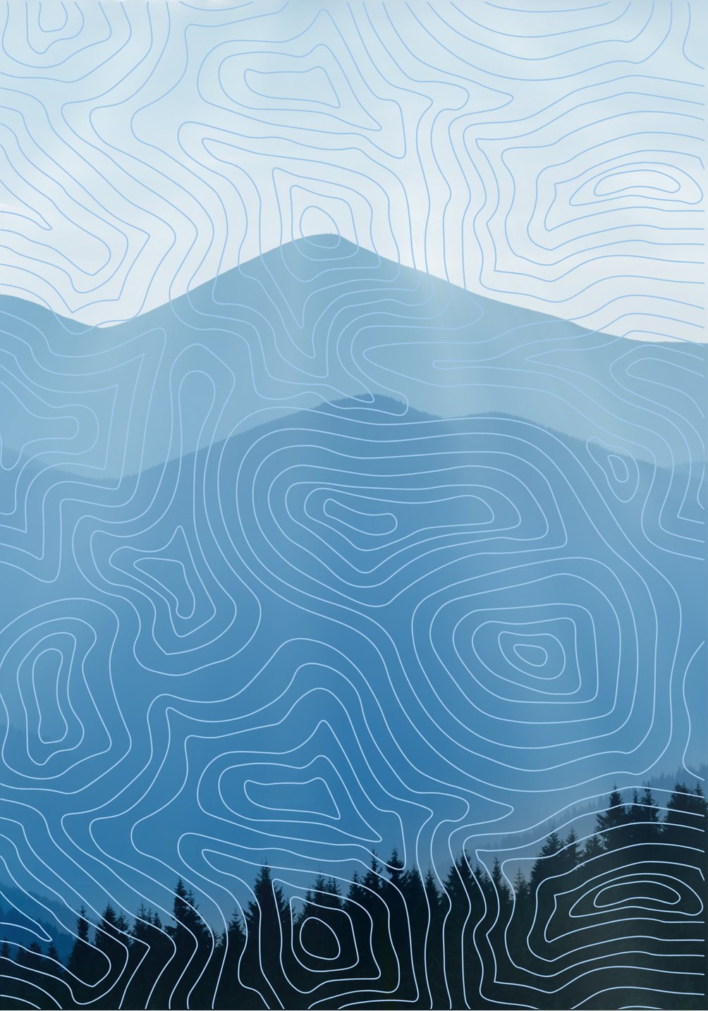 Blue Ridge topographic map